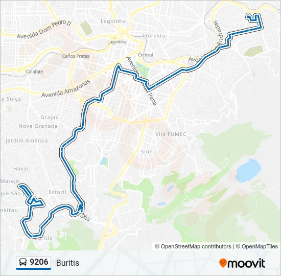 9206 Bus Line Map