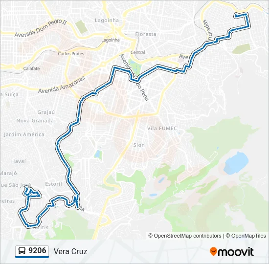 9206 Bus Line Map