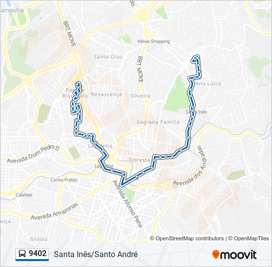 Mapa de 9402 de autobús