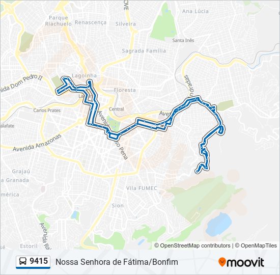 9415 bus Line Map