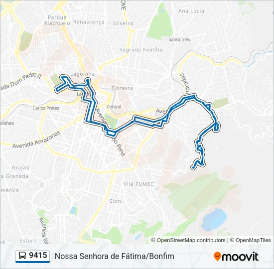 9415 Bus Line Map