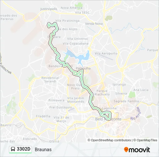 3302D Bus Line Map