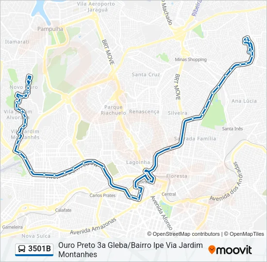 3501B Bus Line Map