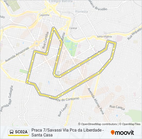 Mapa de SC02A de autobús