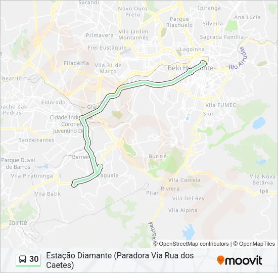 30 Bus Line Map
