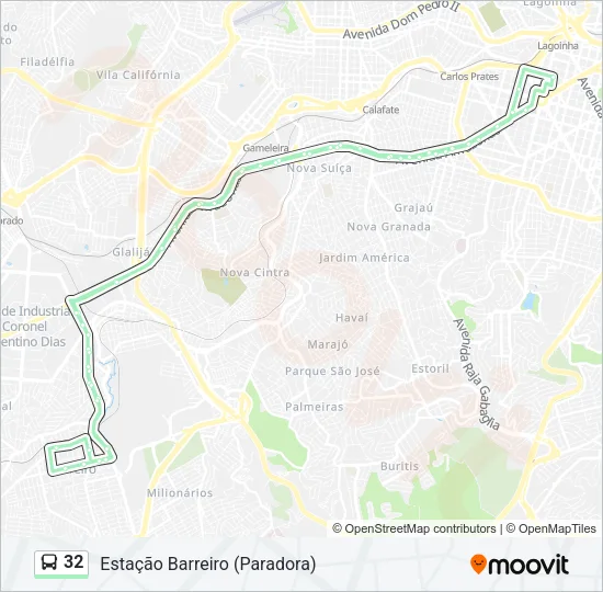 32 Bus Line Map
