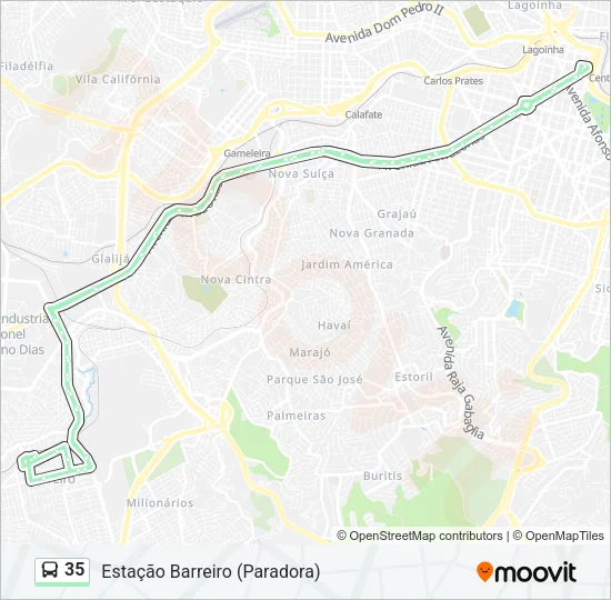 35 Bus Line Map