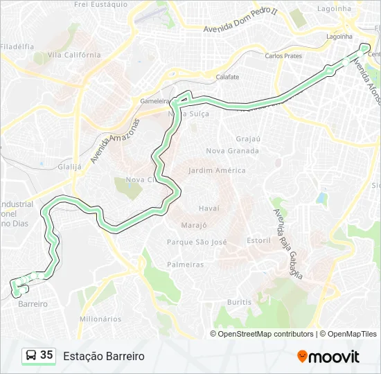 35 Bus Line Map