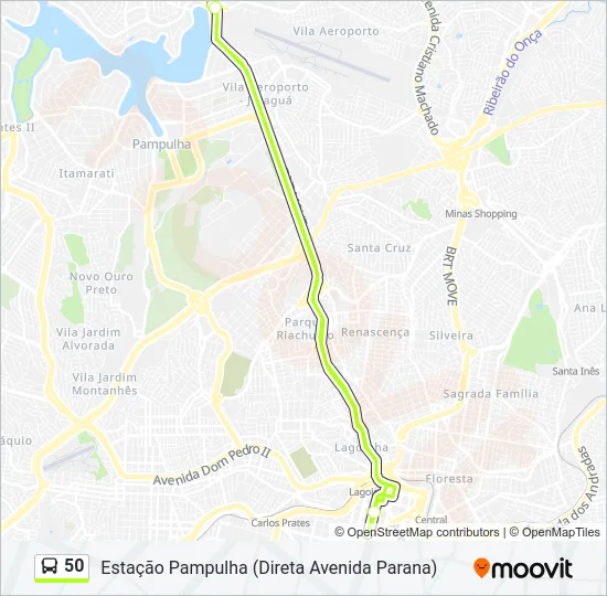 50 Bus Line Map
