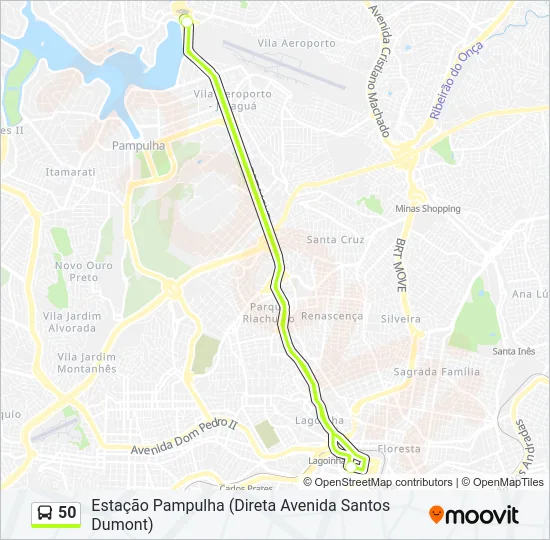 50 Bus Line Map
