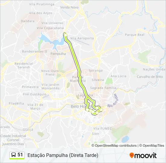 51 Bus Line Map