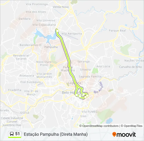51 Bus Line Map