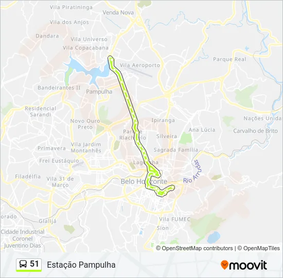 51 Bus Line Map