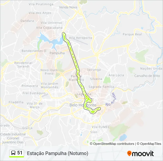 51 Bus Line Map