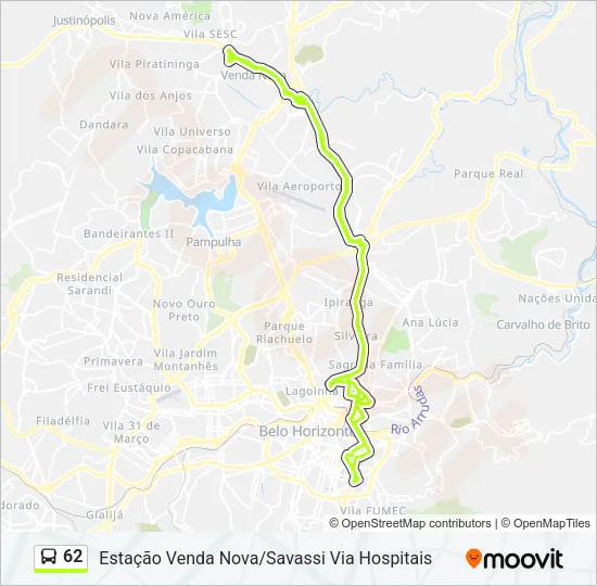 62 Bus Line Map