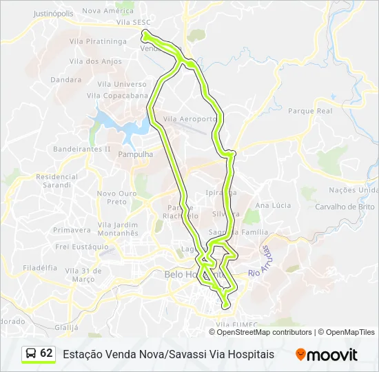 62 Bus Line Map