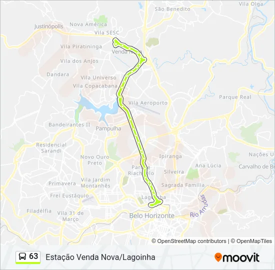 63 Bus Line Map
