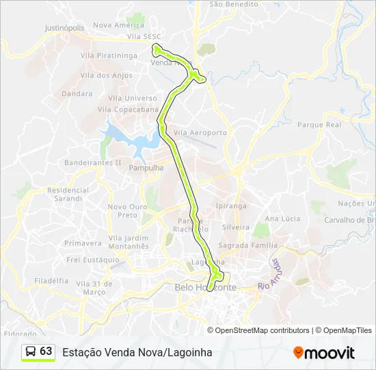 63 Bus Line Map