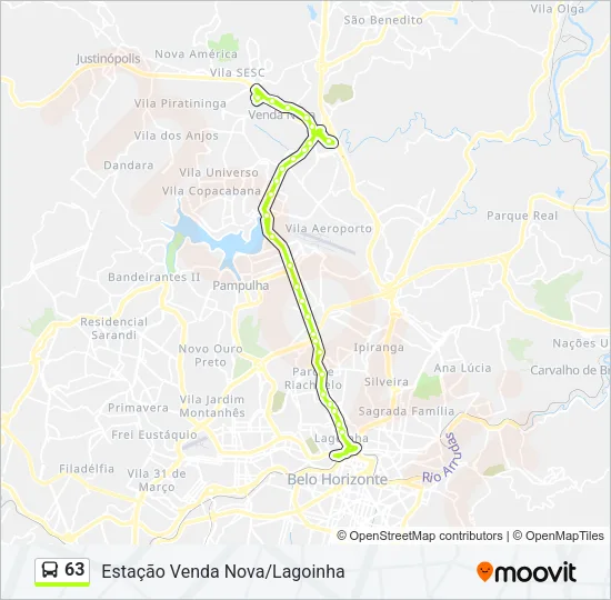 63 Bus Line Map