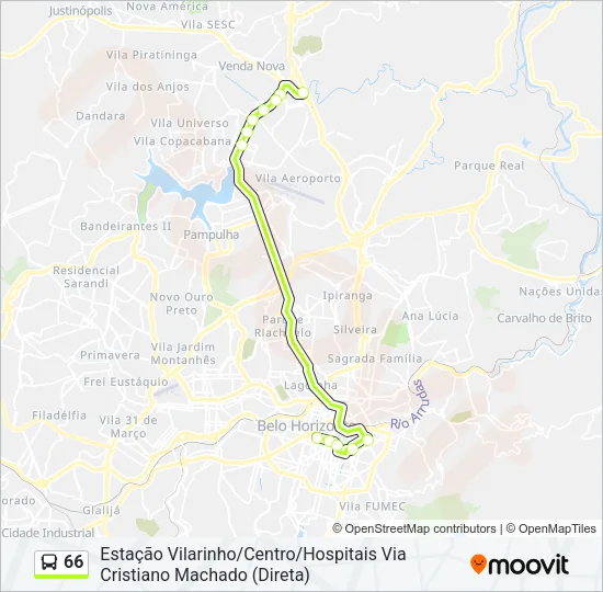 66 Bus Line Map