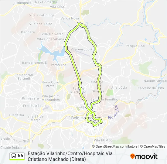 66 Bus Line Map