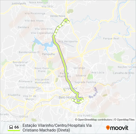 66 Bus Line Map