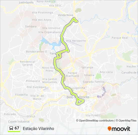 67 Bus Line Map