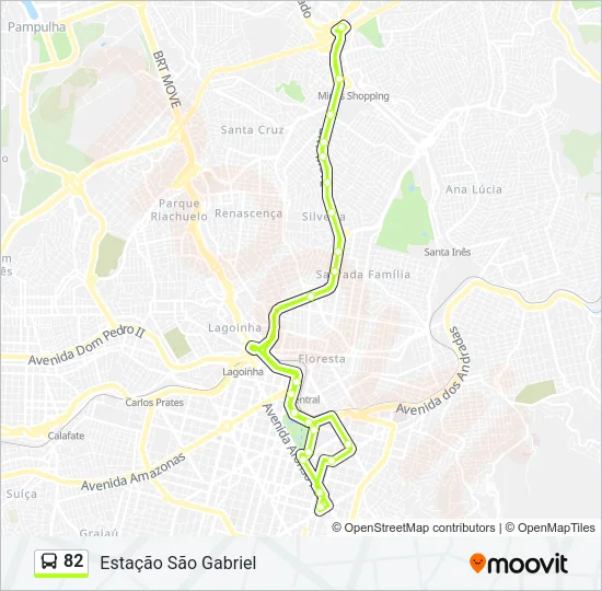 82 Bus Line Map