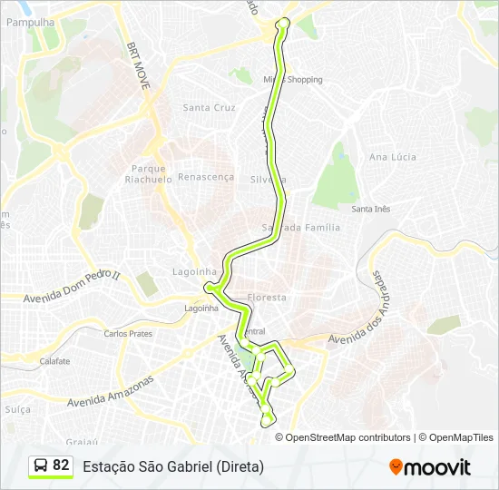 82 Bus Line Map