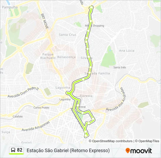 82 Bus Line Map