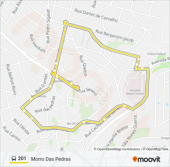 201 Bus Line Map