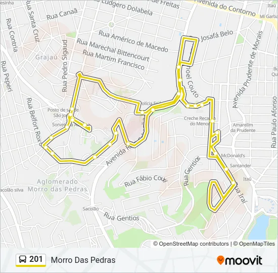 201 Bus Line Map