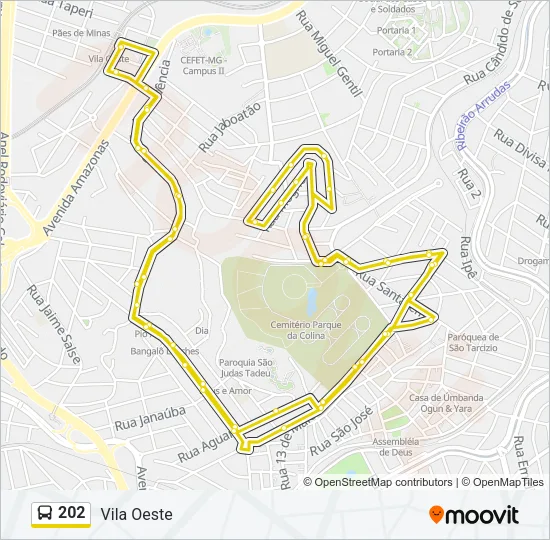 202 Bus Line Map