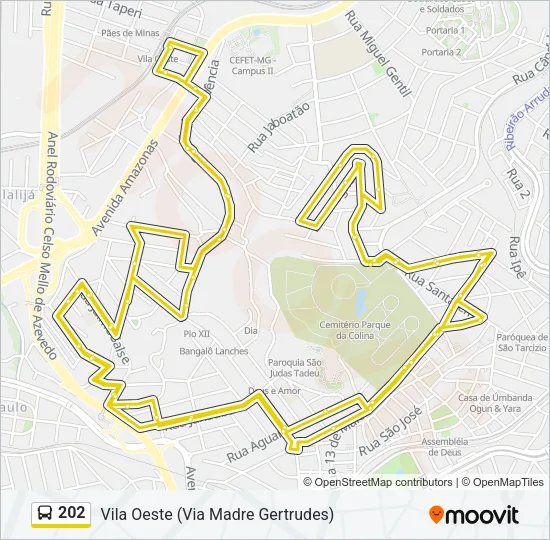 202 Bus Line Map