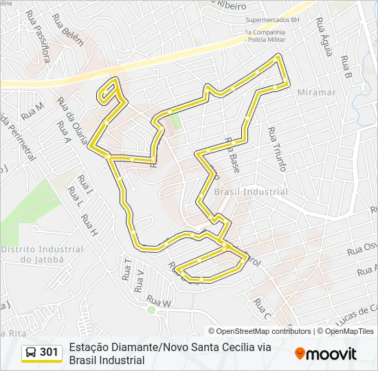 301 Bus Line Map