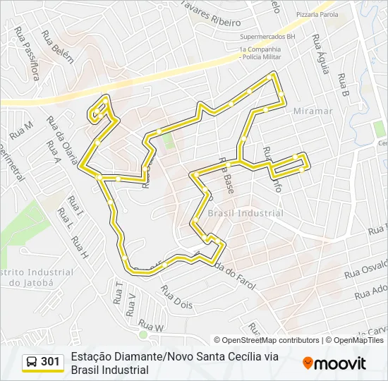 301 Bus Line Map
