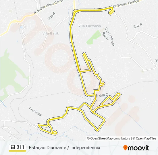 311 Bus Line Map