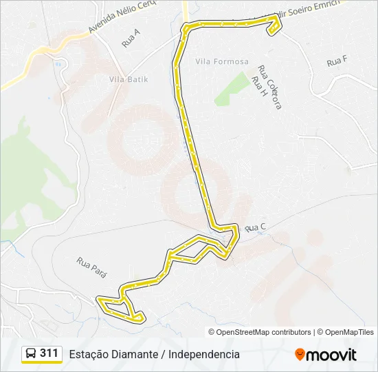 311 Bus Line Map