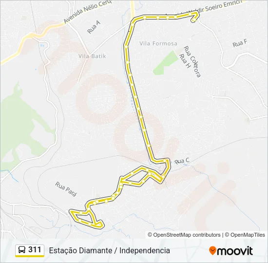311 Bus Line Map