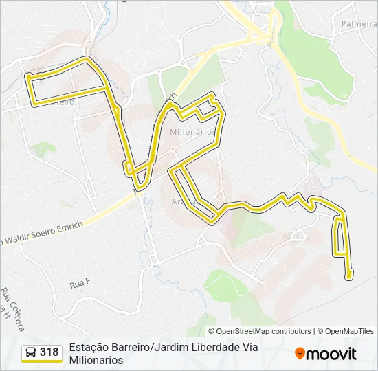 318 Bus Line Map