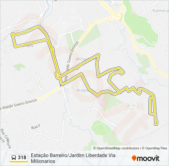 318 Bus Line Map