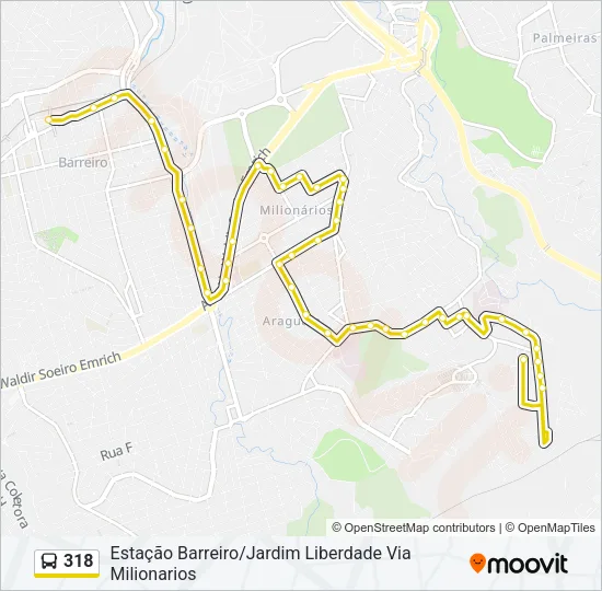 318 Bus Line Map