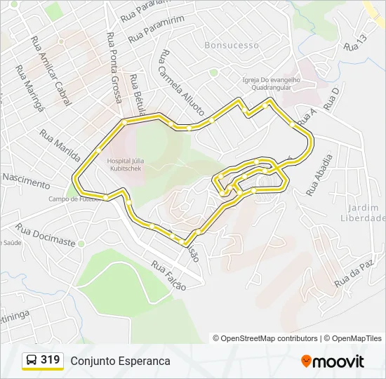 319 Bus Line Map