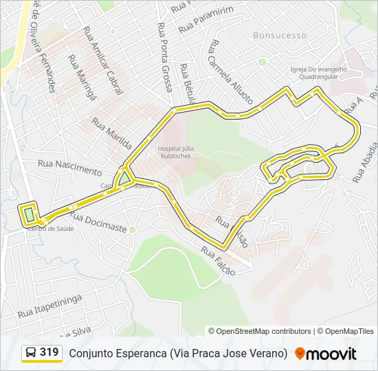 319 Bus Line Map