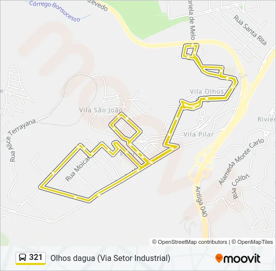 321 Bus Line Map