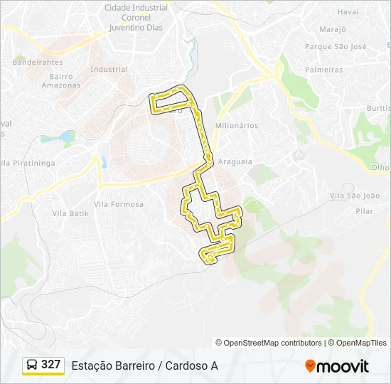 327 Bus Line Map