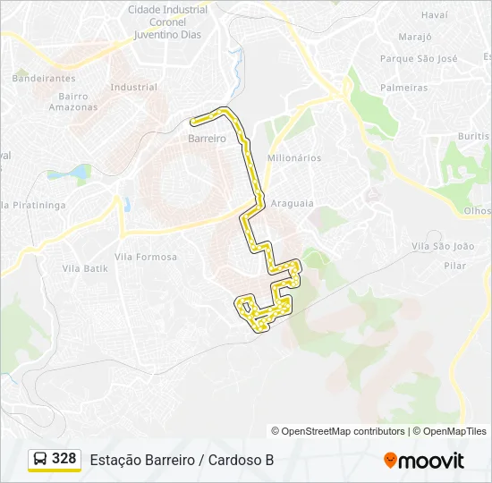 328 Bus Line Map