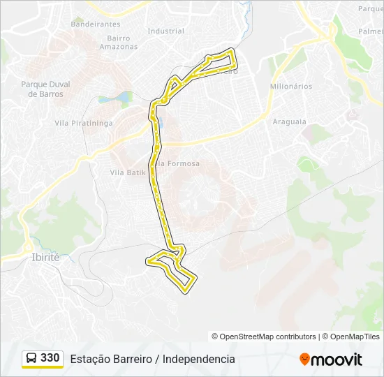 330 Bus Line Map