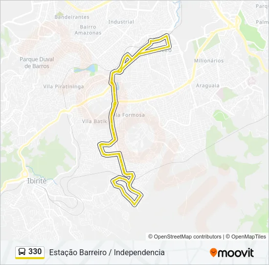 330 Bus Line Map