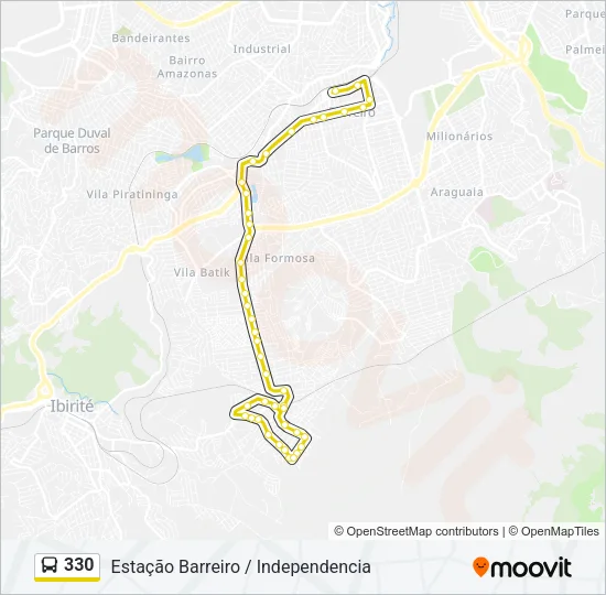 330 Bus Line Map